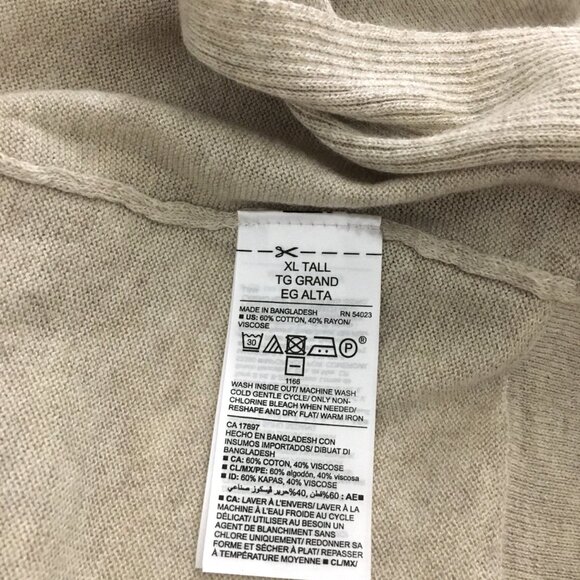 NEW! Old Navy Heather Palomino Tan Lightweight Open Front Cardigan - XL Tall - Picture 8 of 8